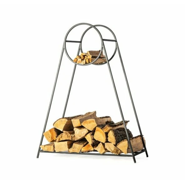 Dekoratif Odunluk Şömine Yanı Metal Odunluk - 2