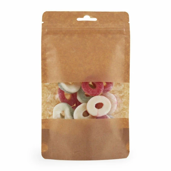 Kraft Orta Pencereli̇ Ki̇li̇tli̇ Doypack 13x22+4 Cm 250 Gr 1000 Adet