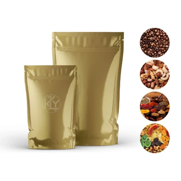 Gold Alümi̇nyum Ki̇li̇tli̇ Doypack 20x30+5 Cm 1000 Gr 1000 Adet