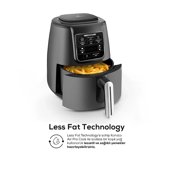 Karaca Air Pro Cook XL 2 in 1 Konuşan Airfryer Space Gray 4 Kişilik - 4