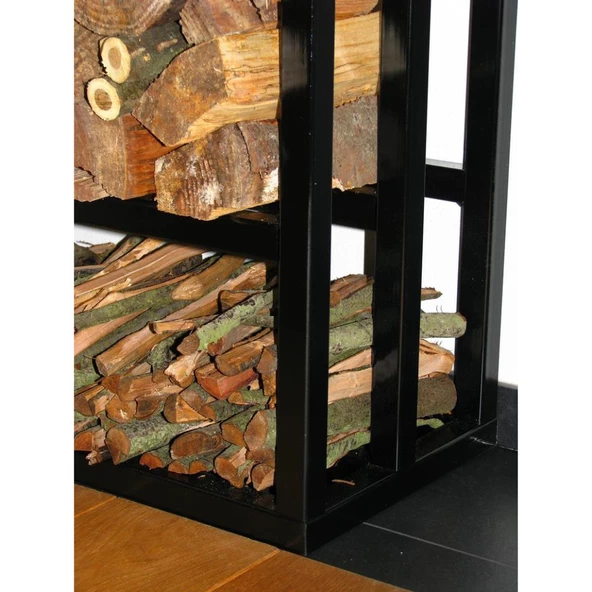 Soba Odunluk Şömine Yanı Metal Odunluk Odun Dolabı - 2