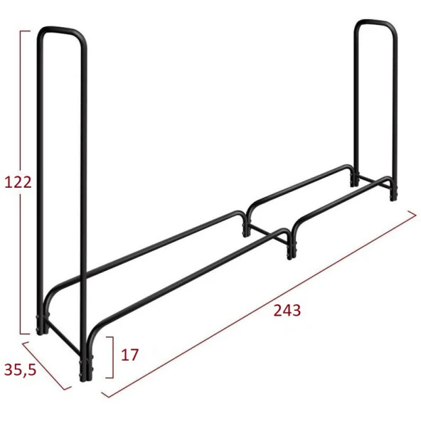 Metal Şömine Odunluk Dekoratif Bahçe Odunluğu - 3
