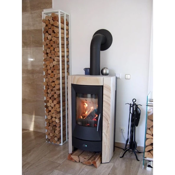 Odun Depolama Şömine Yanı Metal Odun Dolabı - 2