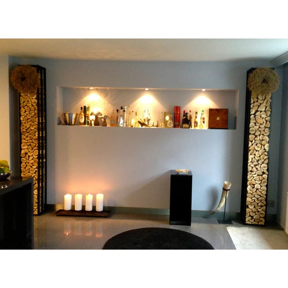 Odun Depolama Şömine Yanı Metal Odun Dolabı - 4