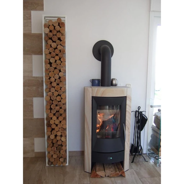 Odun Depolama Şömine Yanı Metal Odun Dolabı - 3