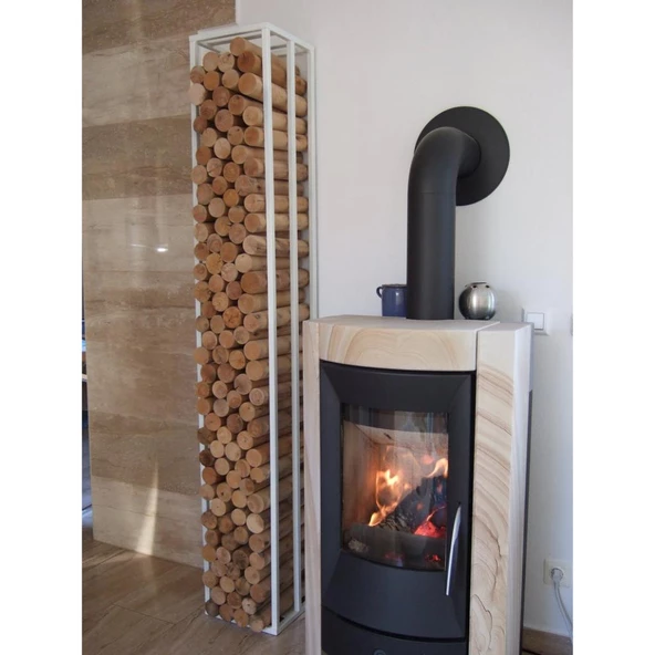 Odun Depolama Şömine Yanı Metal Odun Dolabı