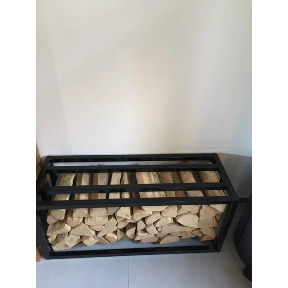 Bahçe Odunluk Şömine Yanı Metal Odunluk