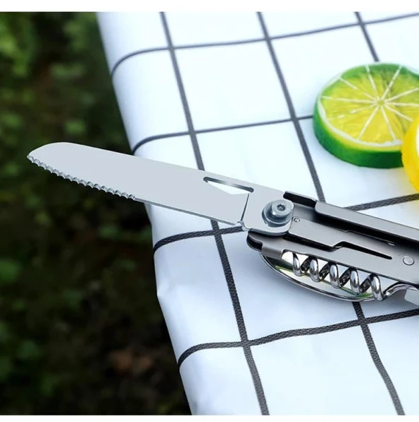 Grand Harvest GHKS002 Multi Fonksiyonel Çatal Bıçak Kaşık Tirbüşon Set - 11