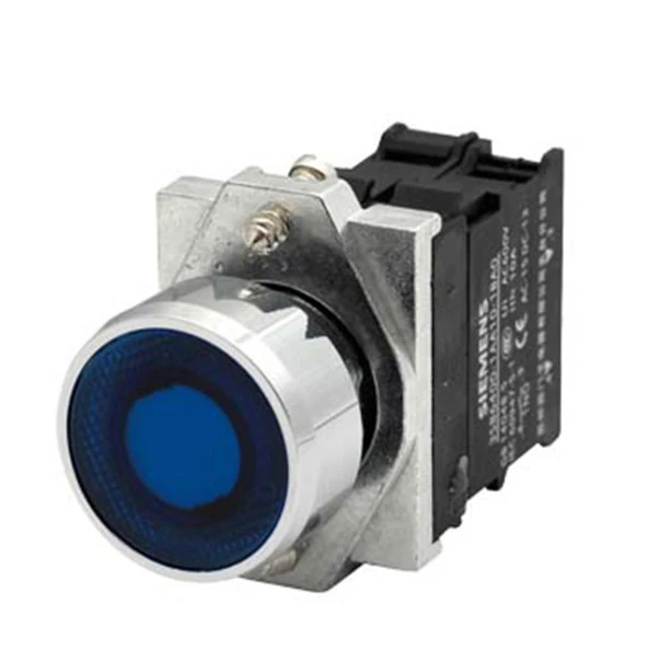 Siemens 22mm  LED’li Buton Metal Yeşil 24V AC/DC,3SB6163