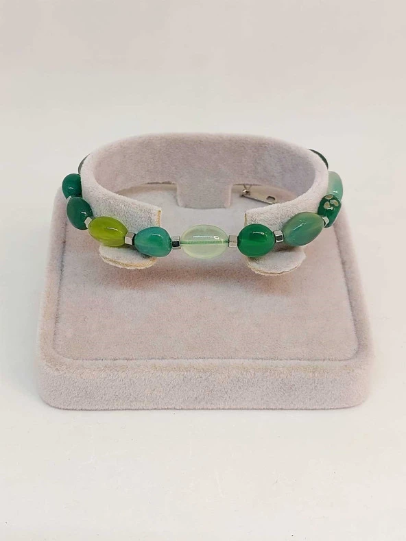 Akik Taşı Tasarım Bileklik (47104) - Resim 2