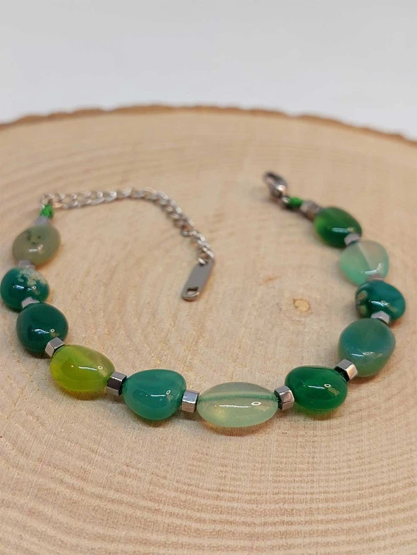 Akik Taşı Tasarım Bileklik (47104) - Resim 3