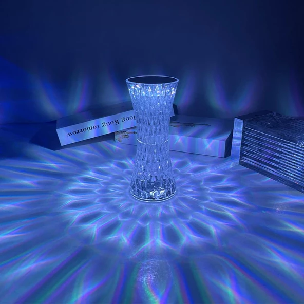 LW-5 Şarjlı Kristal Elmas Masa Lambası Dokunmatik Romantik Akrilik Led Gece Lambası - 8