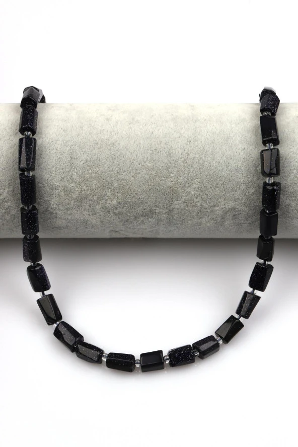 Lacivert Yıldız Taşı Doğal Taş Dizi Boru Kesim - Resim 2