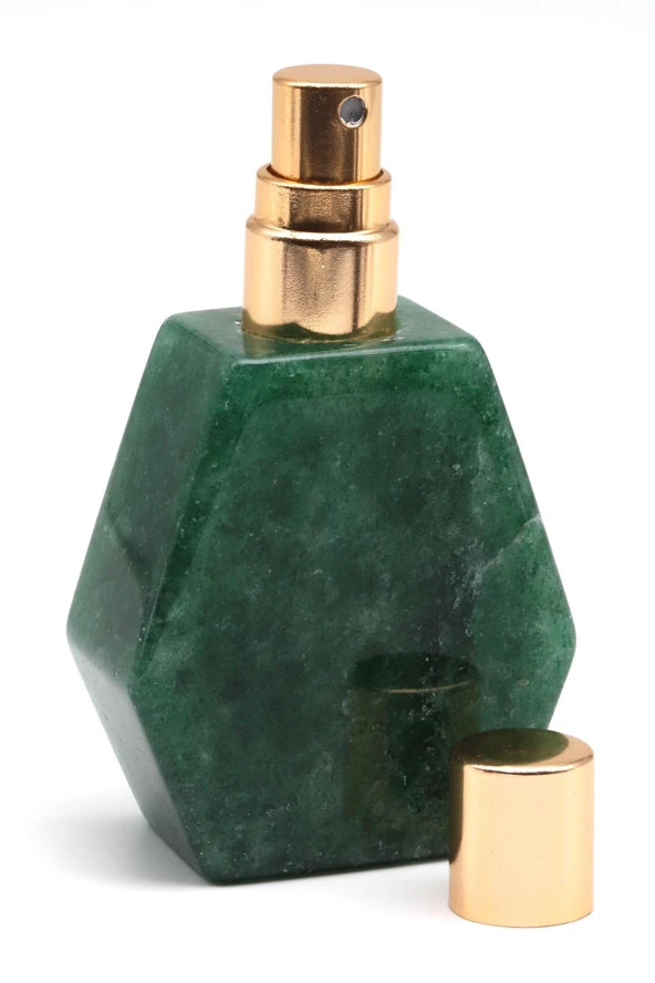 Green Kuvars Doğal Taş Parfüm Şişesi