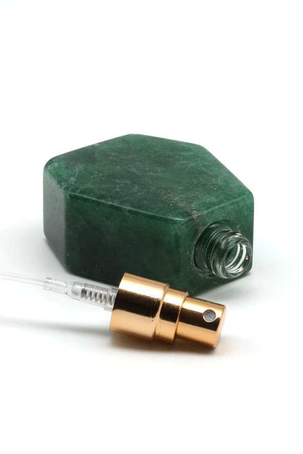 Green Kuvars Doğal Taş Parfüm Şişesi - 2