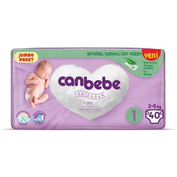 Canbebe 1 Numara Yenidoğan 40'lı Bebek Bezi