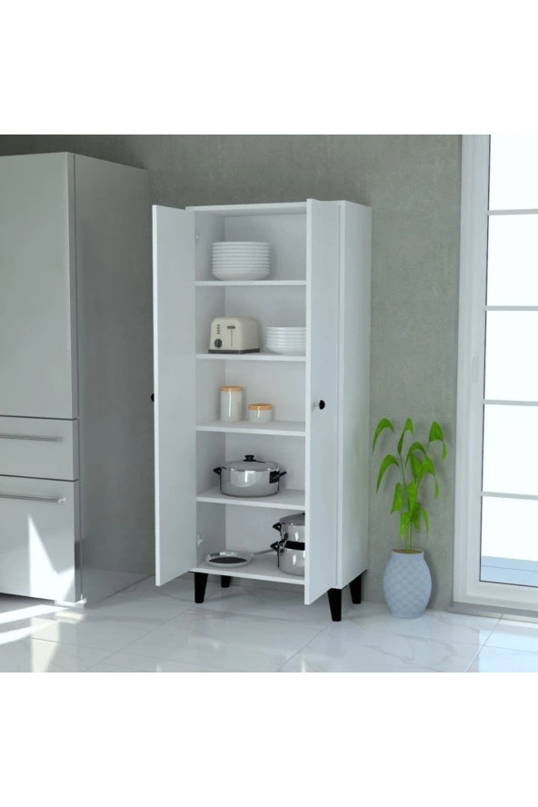 Mobilique Çok Amaçlı 5Raflı İzmir Dolap - 4