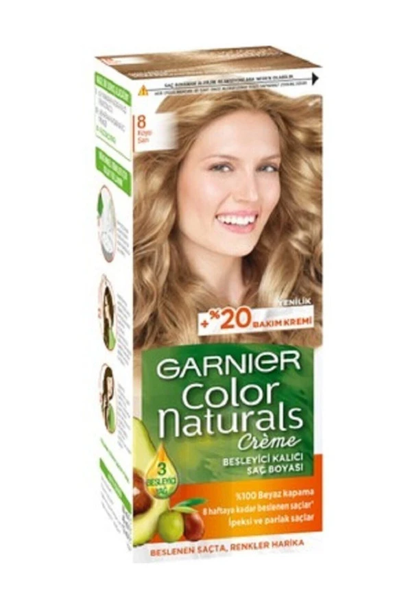 Garnier Color Nat Saç Boyası 8 Koyu Sarı