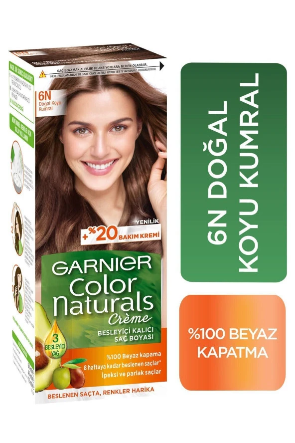 Garnier Color Naturals 6N Doğal Koyu Kumral Saç Boyası