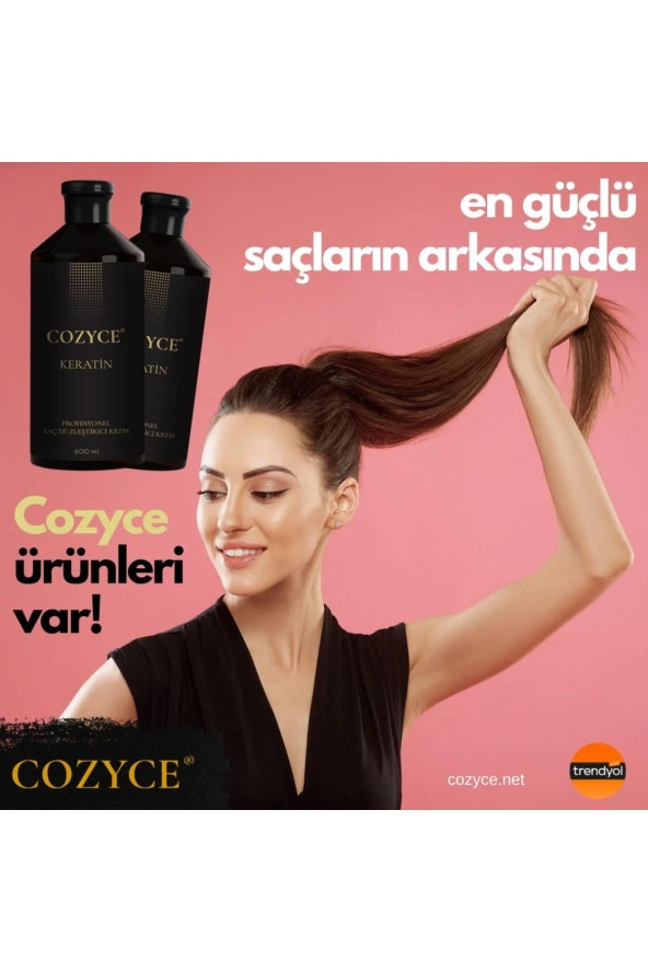 Cozyce Keratin 600 ml Saç Serumu 30 ml Keratin Sonrası Saç Bakım Seti Hediye Koku Kesesi - 4