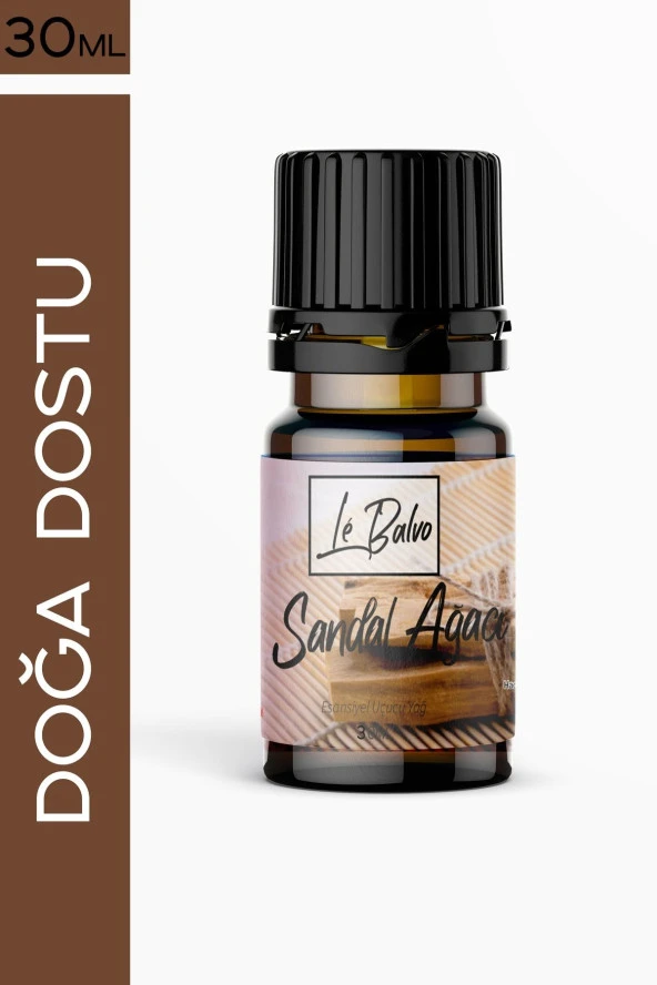 LE BALVO Sandal Ağacı Doğal Uçucu Yağ Saf Buhurdanlık Esansı Konsantre Oda Kokusu Esans Buhur Yağı 30ml
