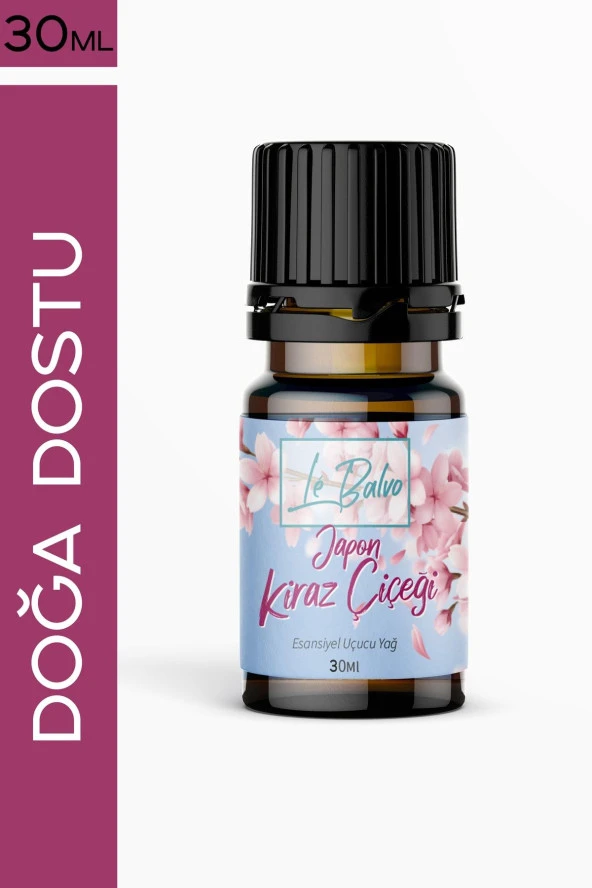 LE BALVO Japon Kiraz Çiçeği Doğal Uçucu Yağ Saf Buhurdanlık Esansı Konsantre Oda Kokusu Esans Buhur Yağı 30ml
