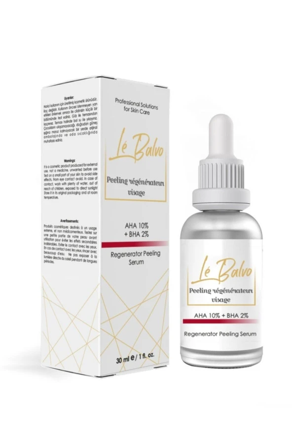 LE BALVO Cilt Tonu Eşitleyici - Yüz Leke Gidermeye Açmaya Yardımcı Peeling Serum 30 Ml (aha 10% + Bha 2%)