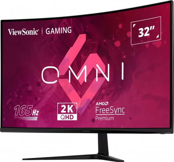 VIEWSONIC 32" VX3218C-2K QHD 1MS 165HZ  2XHDMI DP HDR10 FREESYNC PREMIUM CURVED GAMING MONITOR - 4