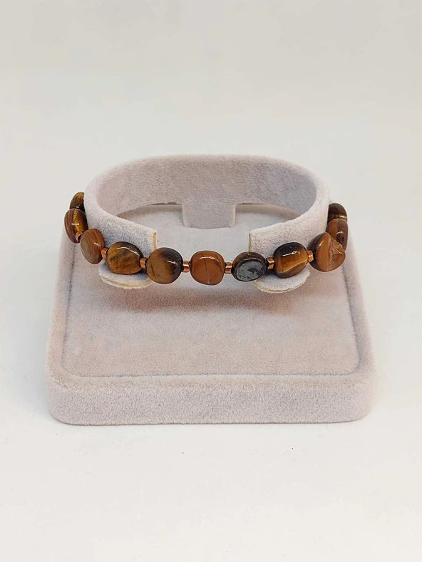 Kaplan Gözü Taşı Tasarım Bileklik (47106) - Resim 2