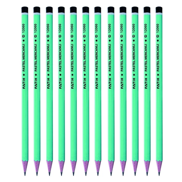 Fatih Pastel Mercanlı HB Kurşun Kalem 12 Adet - 3