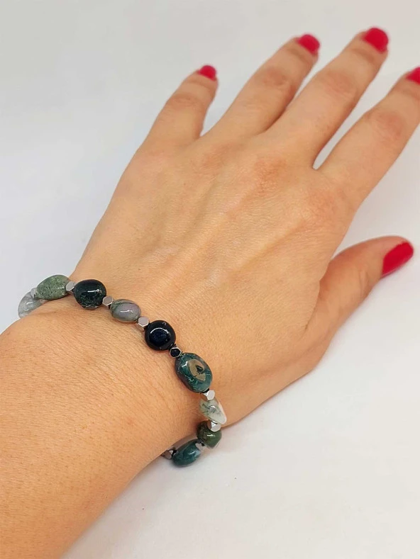 Akik Taşı Tasarım Bileklik (47108) ürün görseli