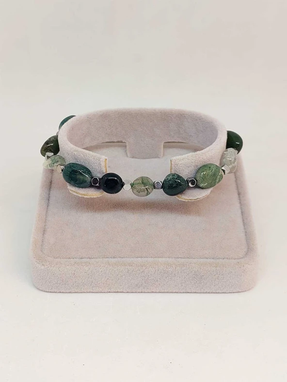 Akik Taşı Tasarım Bileklik (47108) - Resim 2