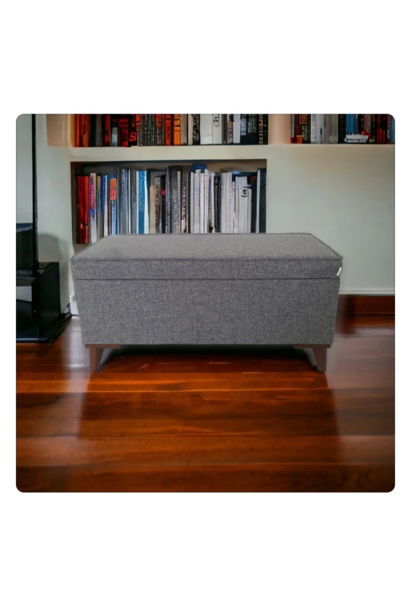 Mc Mobilya Sahra Peri Sandıklı Keten Puf Sandıklı Puf Bench Pistonlu ürün görseli