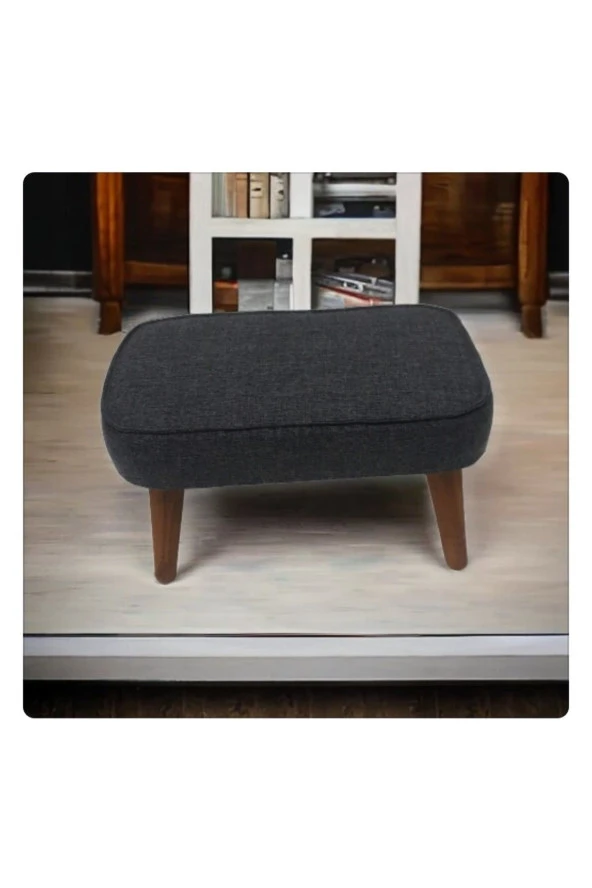 Mc Mobilya Sahra Pufidik Çocuk Puf Tabure Çocuk Pufu Keten Kumaş - Resim 2