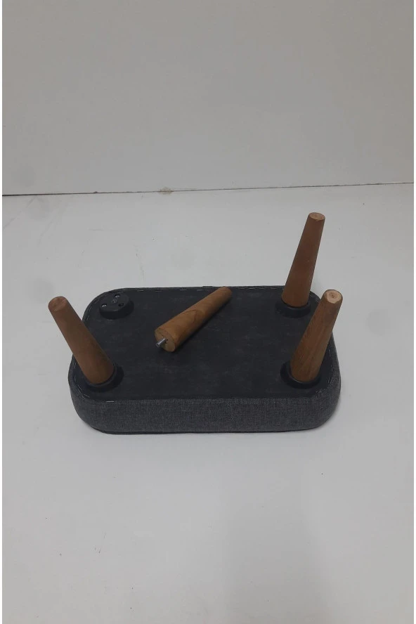 Mc Mobilya Sahra Pufidik Çocuk Puf Tabure Çocuk Pufu Keten Kumaş - Resim 4