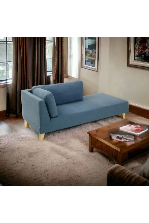 Mc Mobilya Sahra Peri Bench Dinlenme Koltuğu Keten Kumaş Josefin Koltuğu Middo - Resim 2