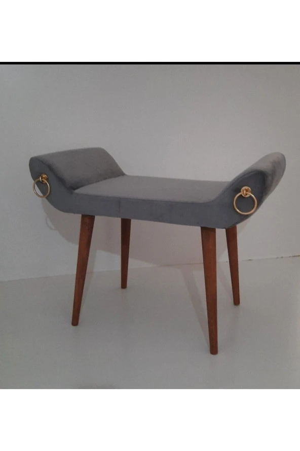 Mc Mobilya Sahra Peri Bench Gri Halkalı Puf - 4