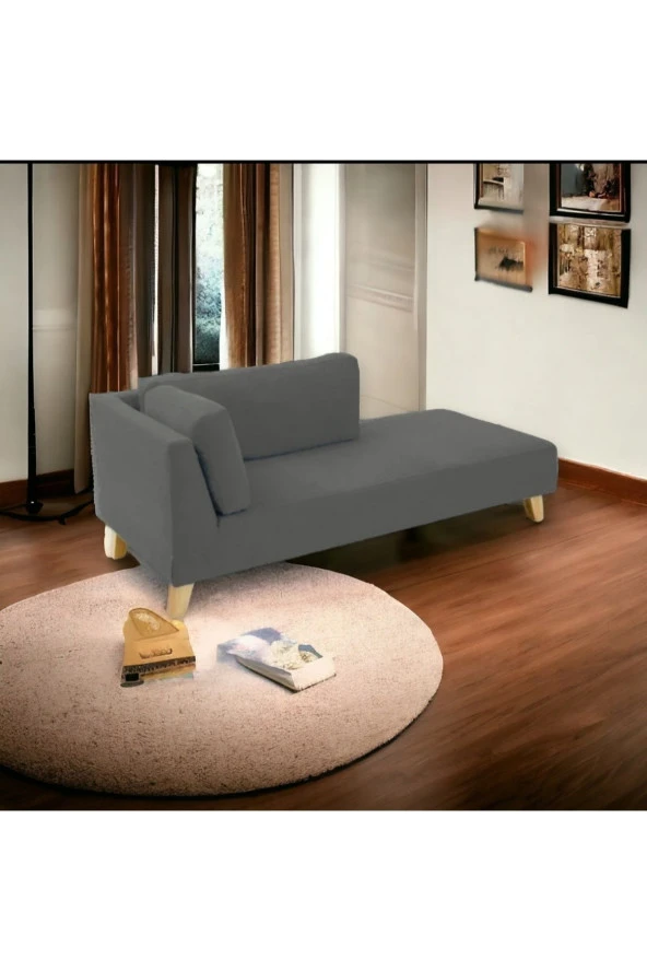 Mc Mobilya Sahra Peri Bench Dinlenme Koltuğu Keten Kumaş Josefin Koltuğu Middo - Resim 3