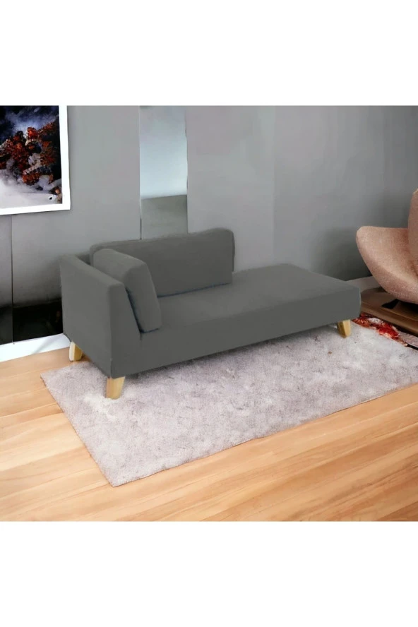 Mc Mobilya Sahra Peri Bench Dinlenme Koltuğu Keten Kumaş Josefin Koltuğu Middo - Resim 3