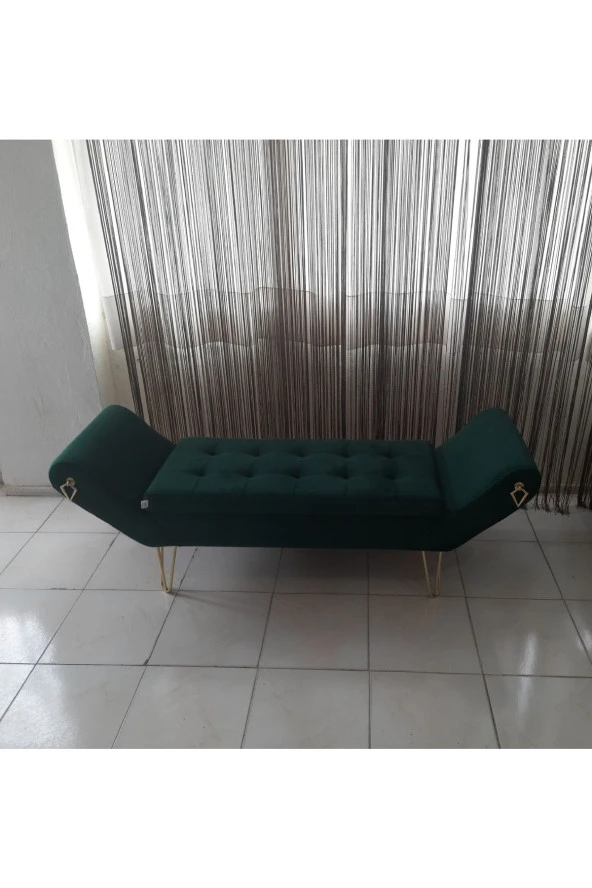 Mc Mobilya Sahra Peri Bench Puf Ayak Ucu Dinlenme Koltuğu Metal Ayak - Resim 4