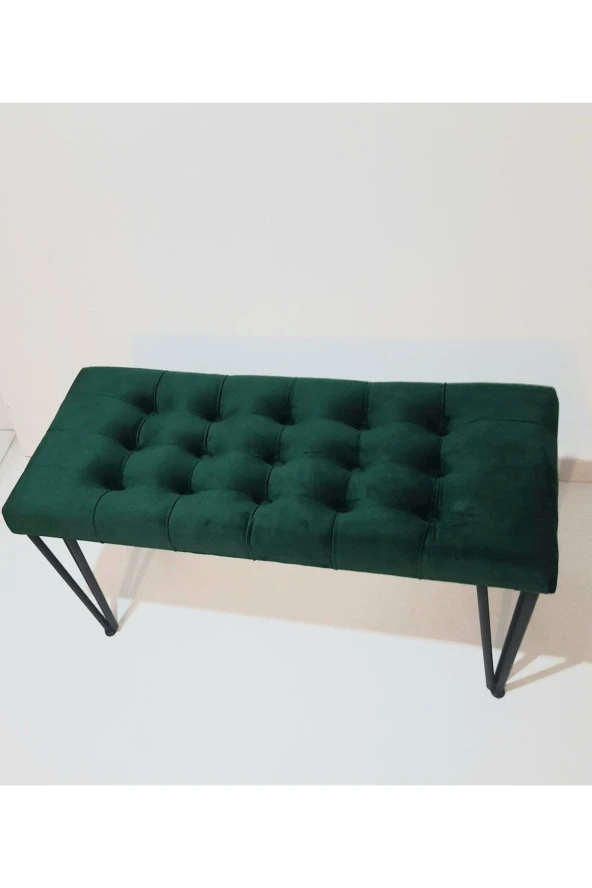 Mc Mobilya Sahra Peri Bench Puf Tabure Metal Ayak - Resim 3