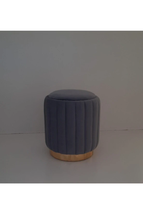 Mc Mobilya Sahra Silindir Daire Puf Tabure - Resim 3