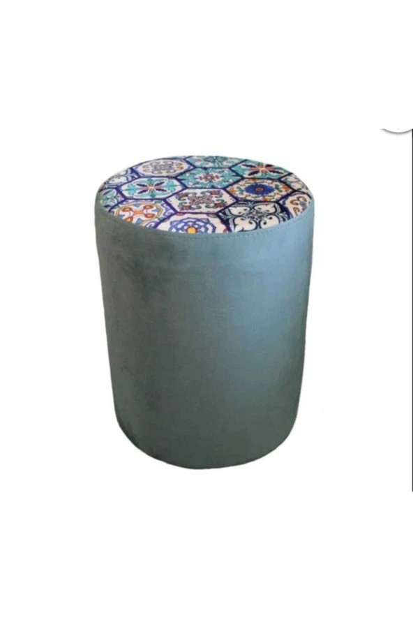 Mc Mobilya Sahra Puf 35 Cm Çapında Silindir Daire Puf Tabure