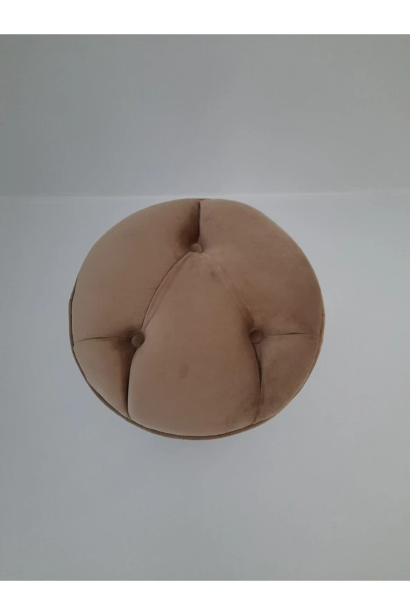 Mc Mobilya Sahra 35 Çap Silindir Hardal Kapitonepuf Tabure - Resim 3