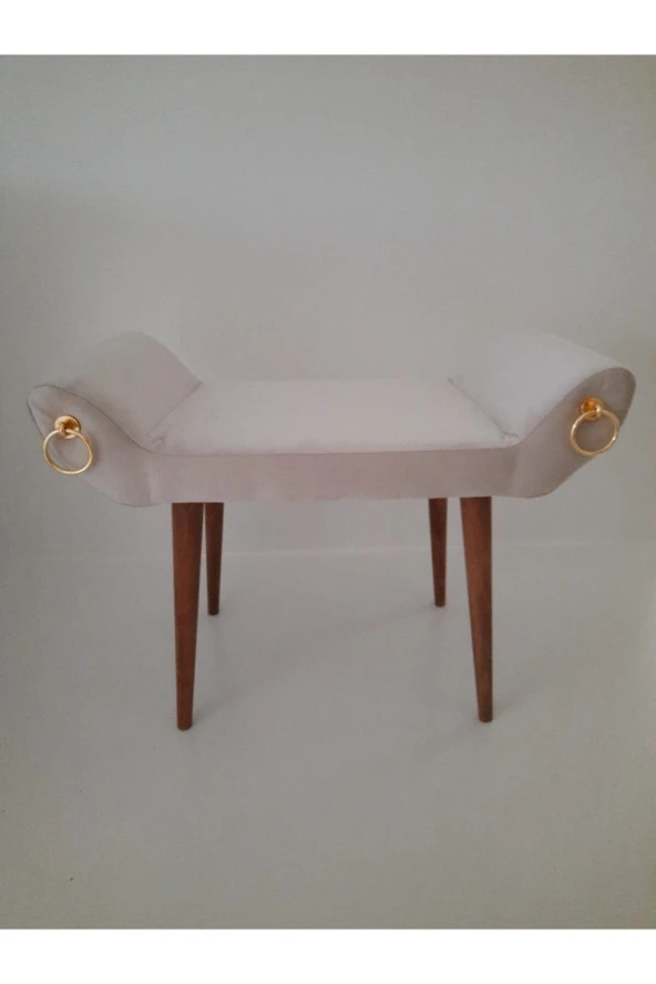 Mc Mobilya Peri Bench Krem Halkalı Puf - 2