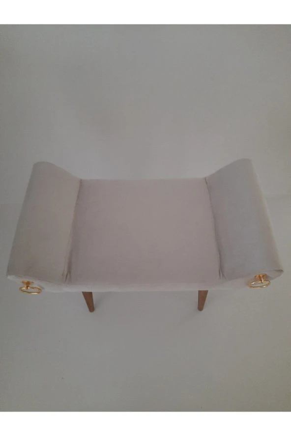 Mc Mobilya Peri Bench Krem Halkalı Puf - 3