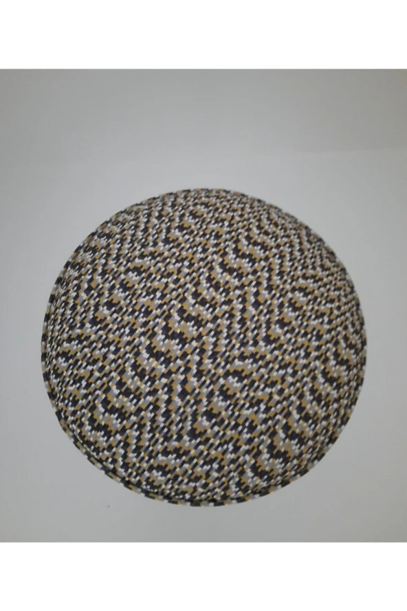 Mc Mobilya 38Cm Cap Silindir Daire Puf Tabure - Resim 2