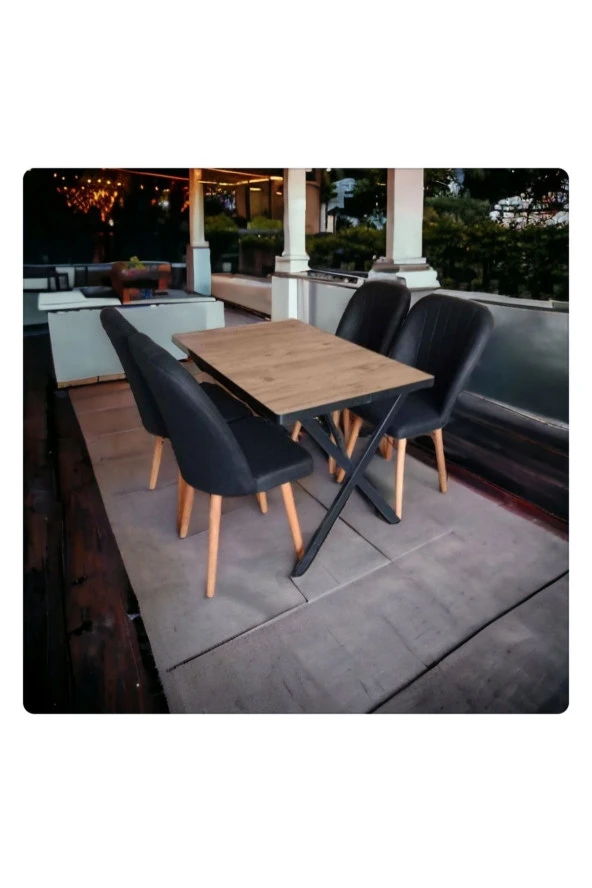 Mc Mobilya 4 Kişilik Masa Sandalye Takımı Mutfak Masası Takımı Salon Masası Yemek Masası Masa Takımı - 3