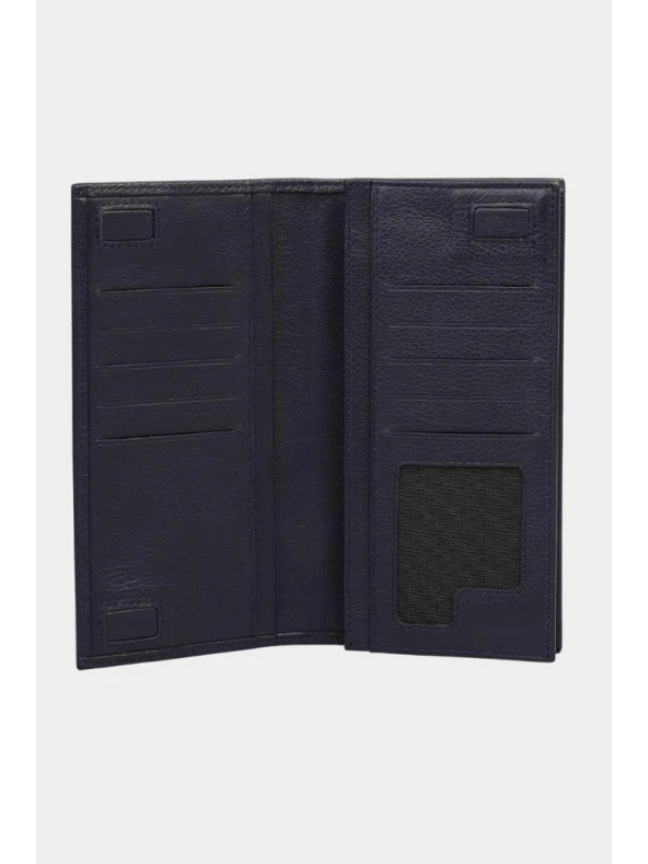 Grande Hakiki Deri Erkek Cüzdan Lacivert 1764 - Resim 4