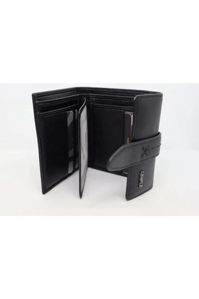 Grande Hakiki Deri Kadın Cüzdan Siyah 2633 - Resim 3